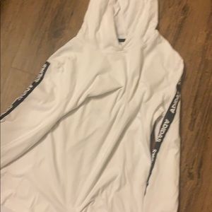 Adidas white and black hoodie